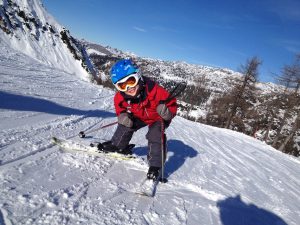 Kinder Ski fahren